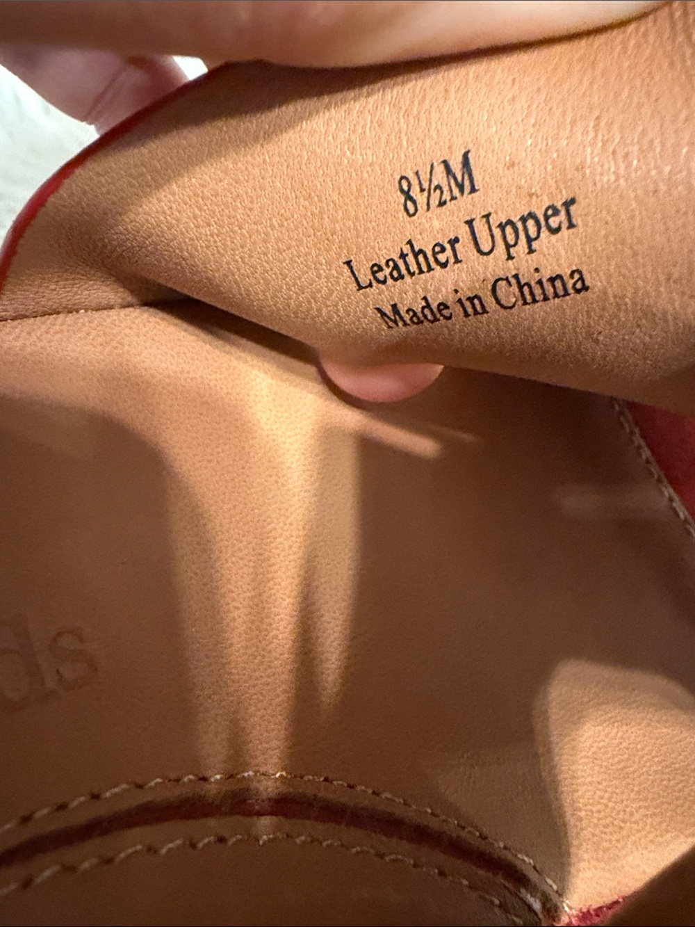 L'Amour Des Pieds Red Suede Leather Upper Slide Sandals size 8.5 BNWOT see photo - Picture 6 of 12